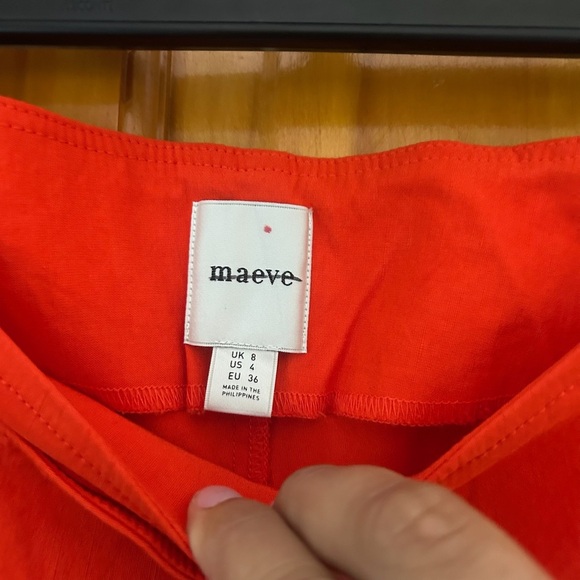 Maeve By Anthropologie Women’s Cropped Linen Stretchy Pants Sz 4 NWT - Picture 4 of 7